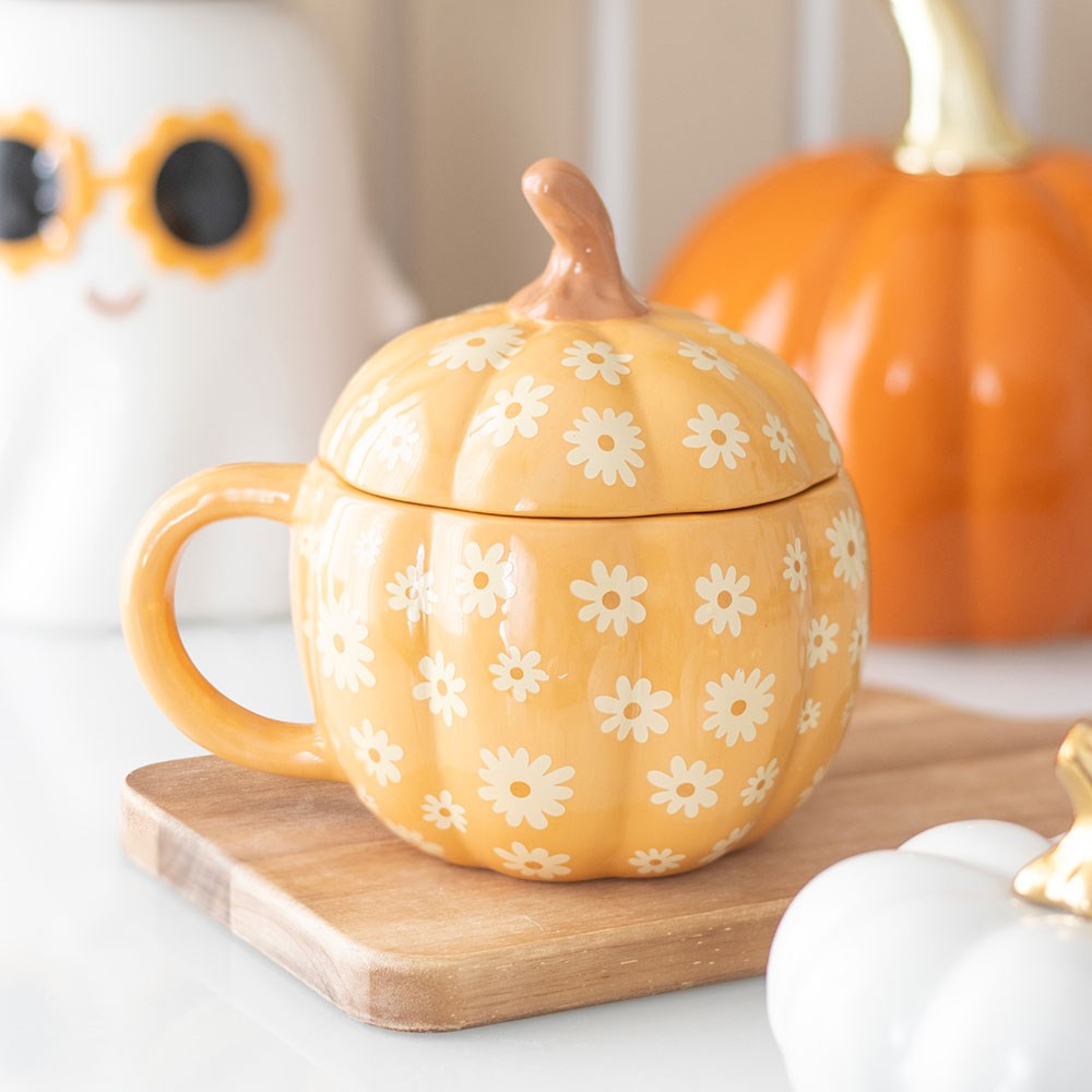 Groovy Pumpkin - Tasse mit Deckel