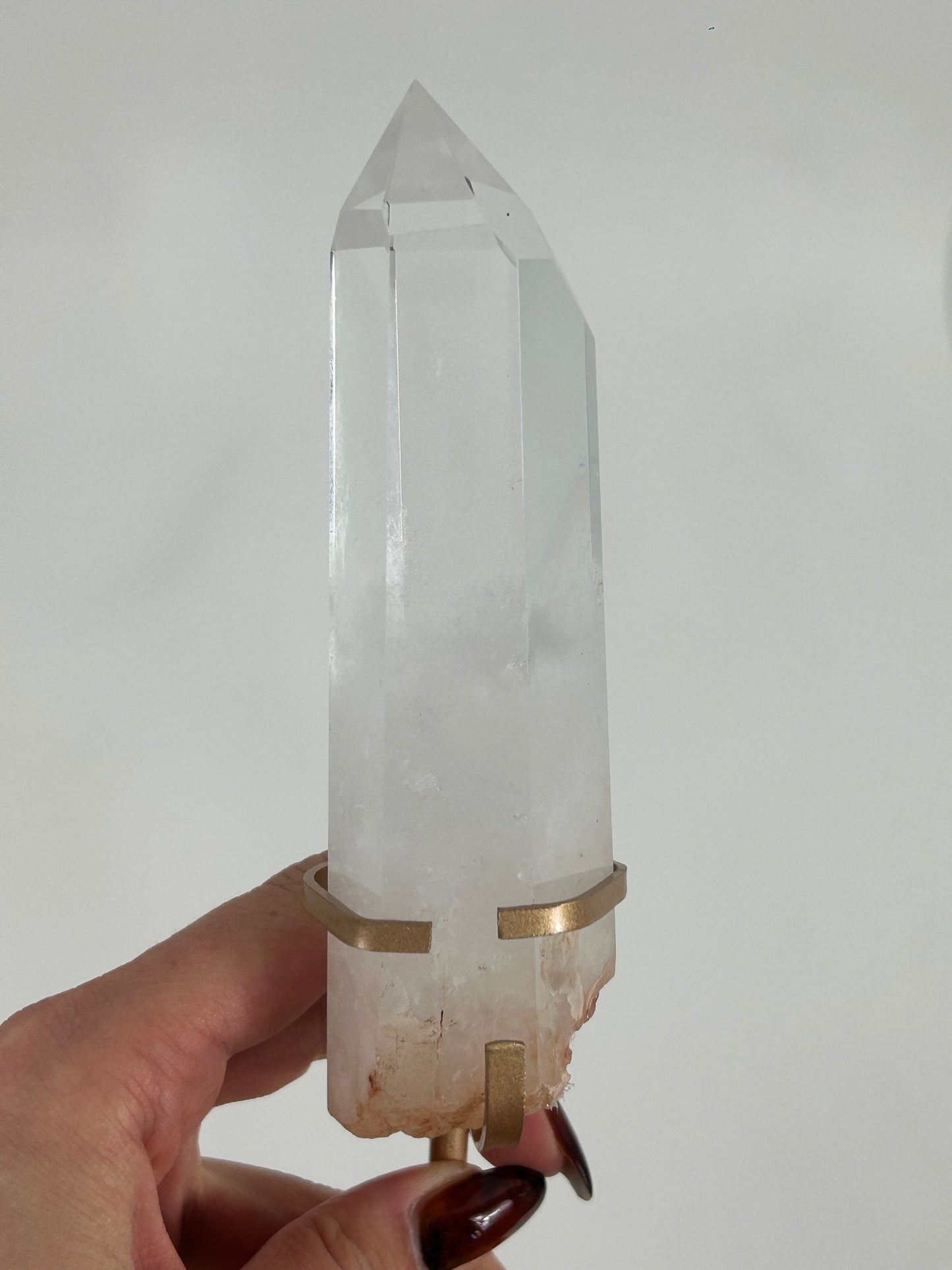 HQ Bergkristall Spitze mit Halterung - D