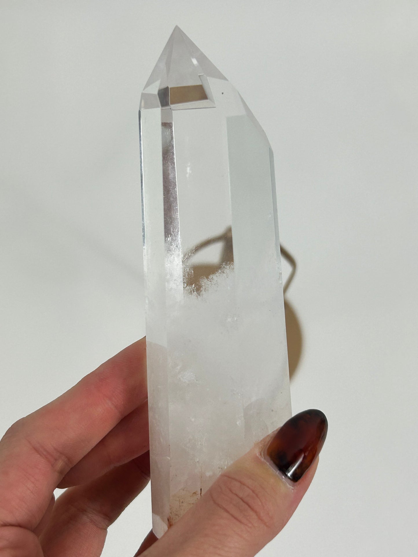 HQ Bergkristall Spitze mit Halterung - D