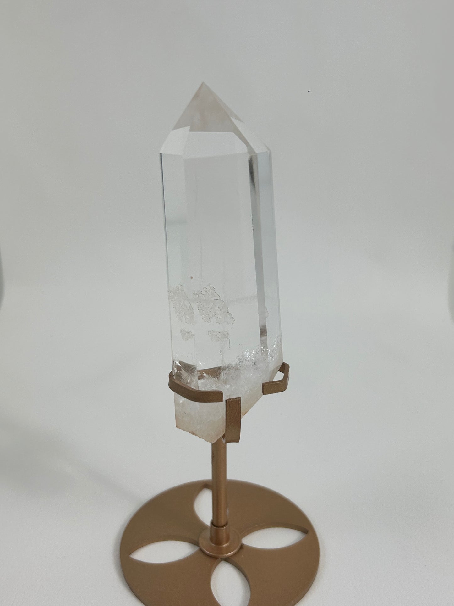 HQ Bergkristall Spitze mit Halterung - E