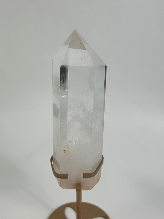 HQ Bergkristall Spitze mit Halterung - F