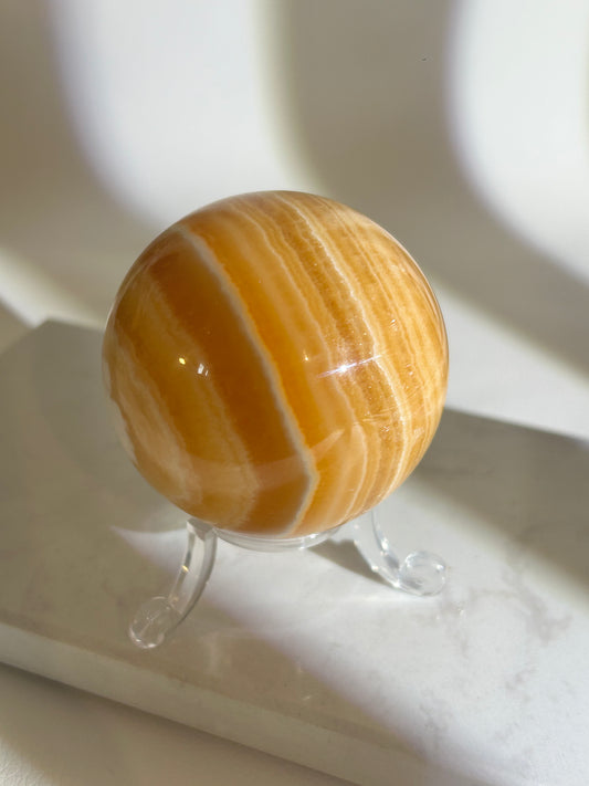Orangencalcit Kugel 43x