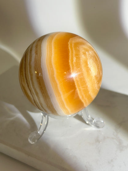 Orangencalcit Kugel 43v