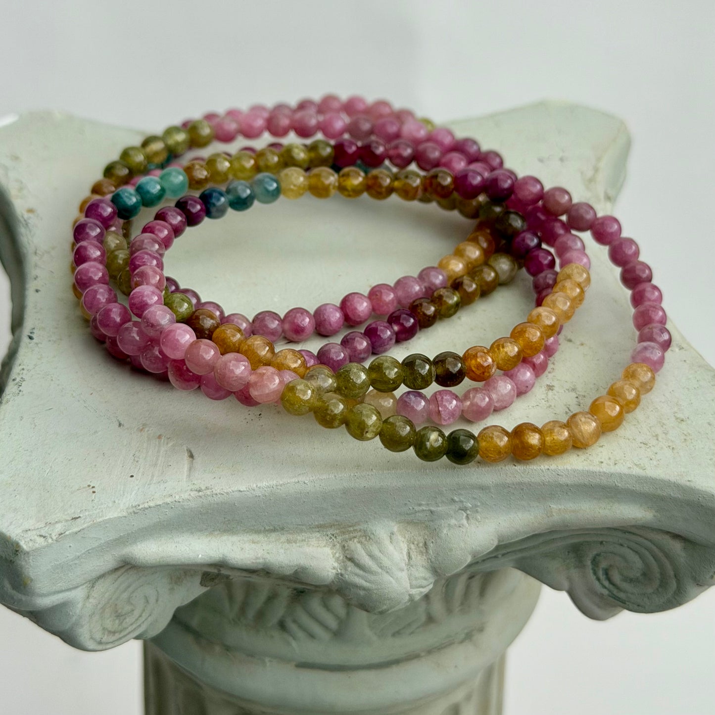 Bunter Turmalin - Armband - 4mm