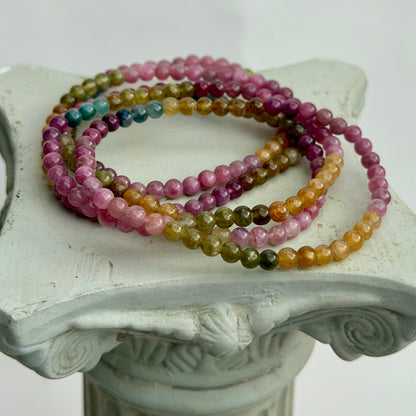 Bunter Turmalin - Armband - 4mm