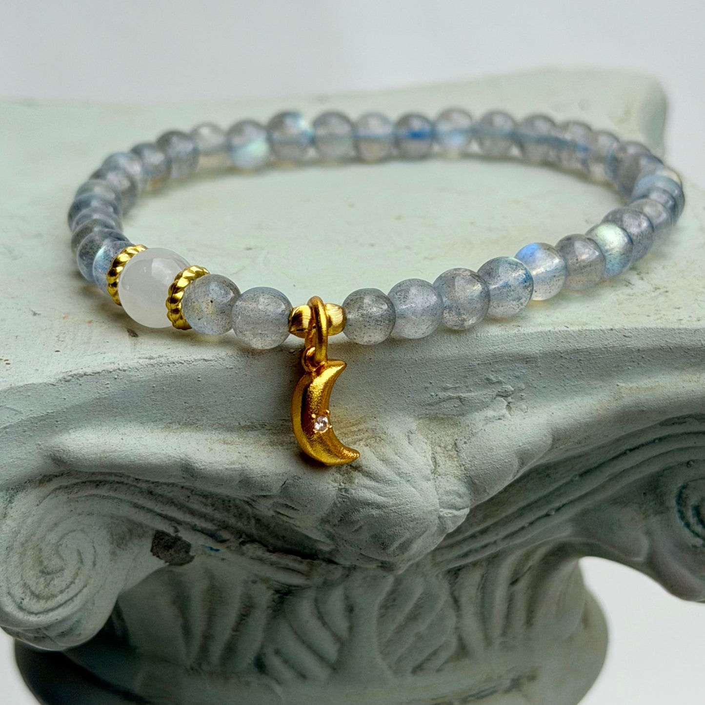 Celestia Armband - Labradorit & Mondstein