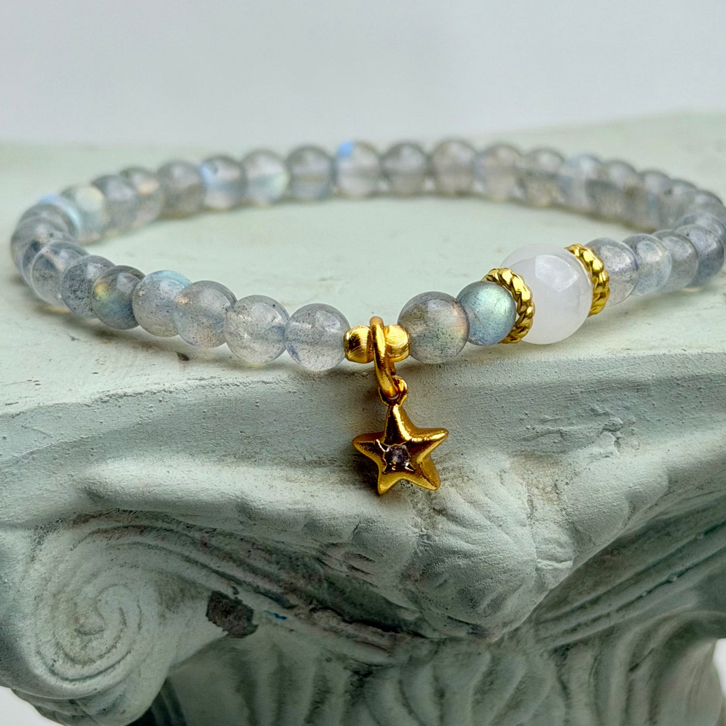 Celestia Armband - Labradorit & Mondstein