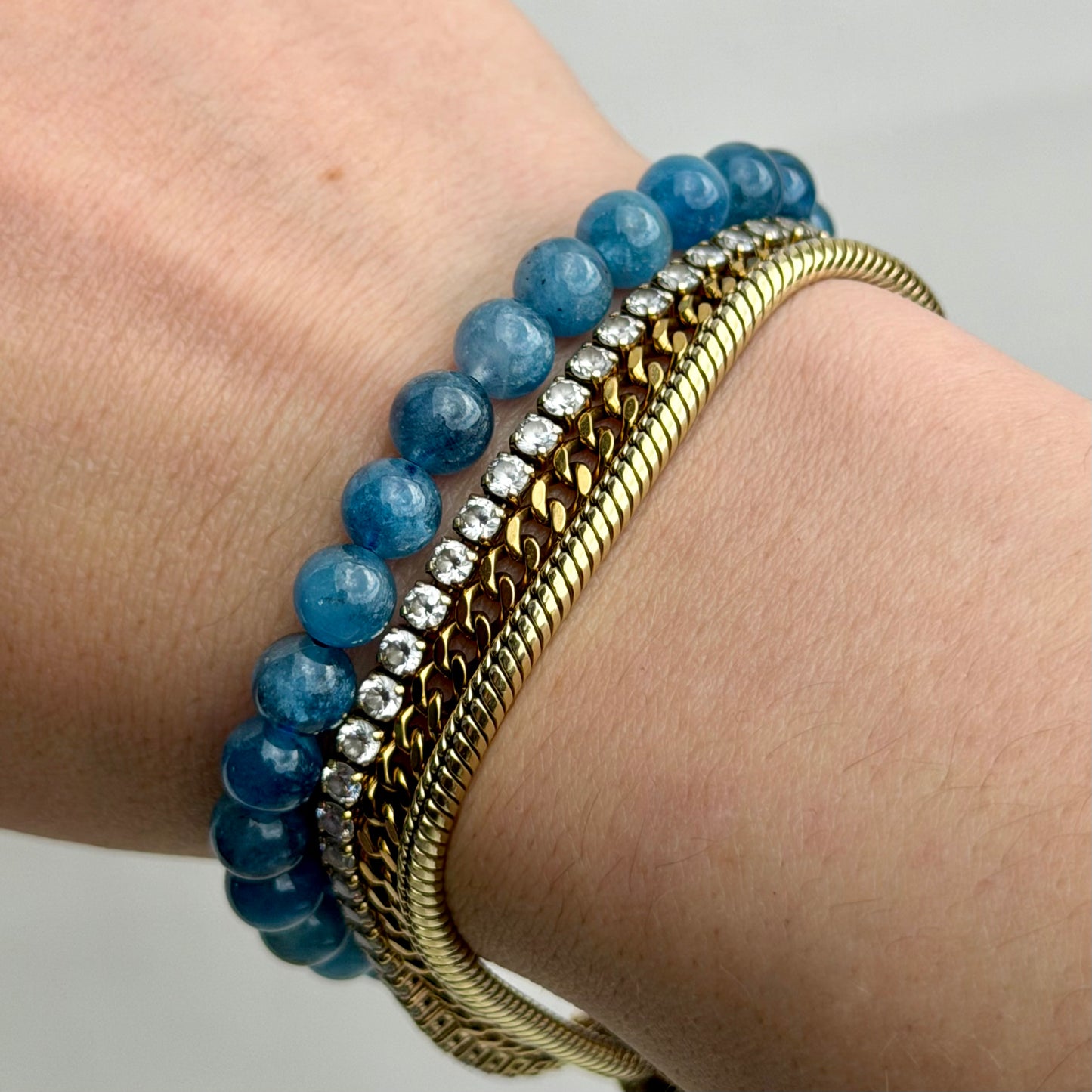 Aquamarin Armband - 6mm