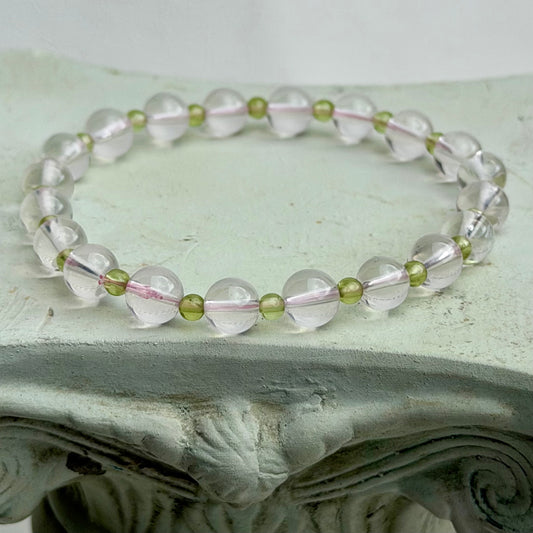 Peridot X Rosenquarz Armband