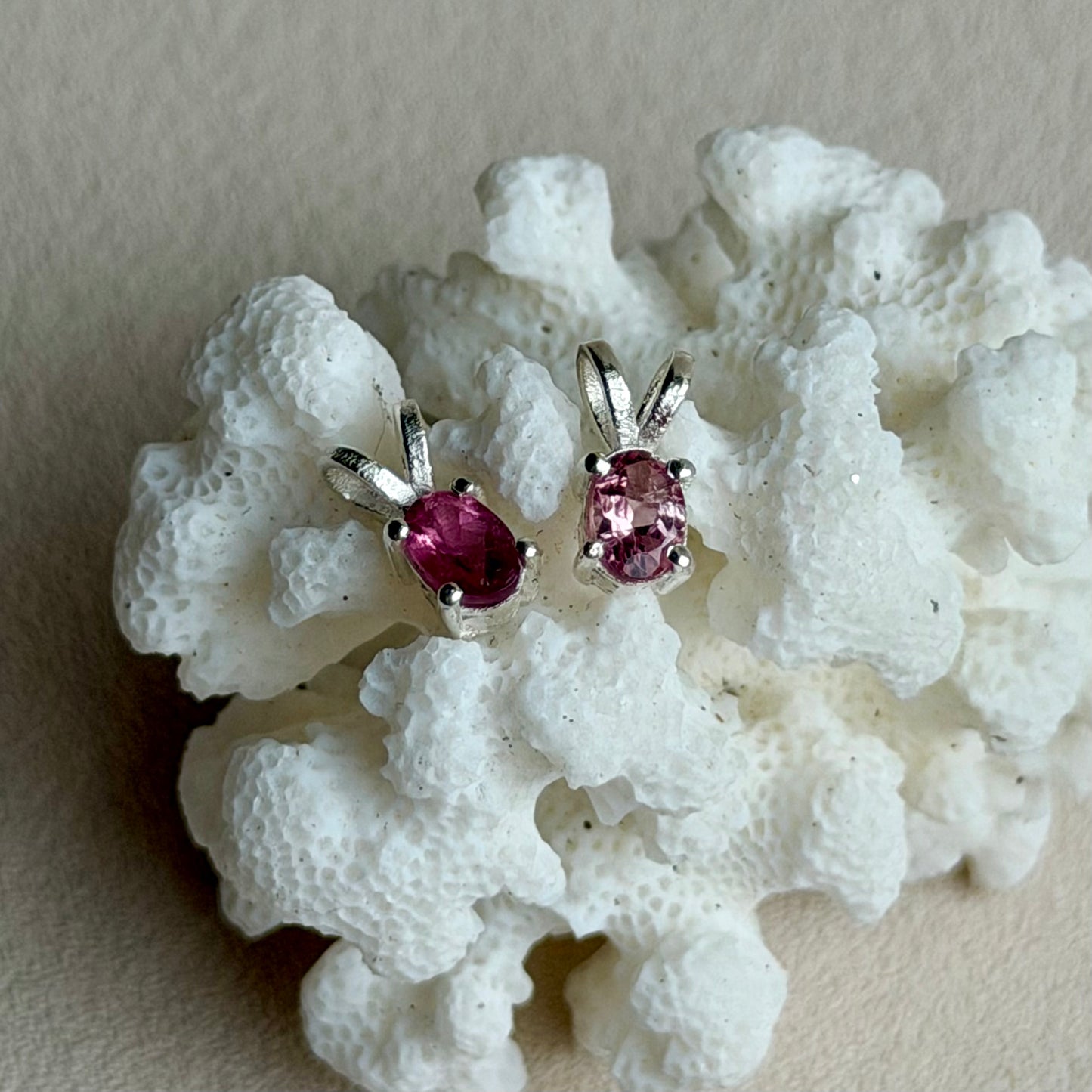 Pinker Turmalin Anhänger - 925 Silber - 59PT