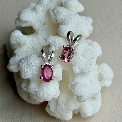 Pinker Turmalin Anhänger - 925 Silber - 59PT