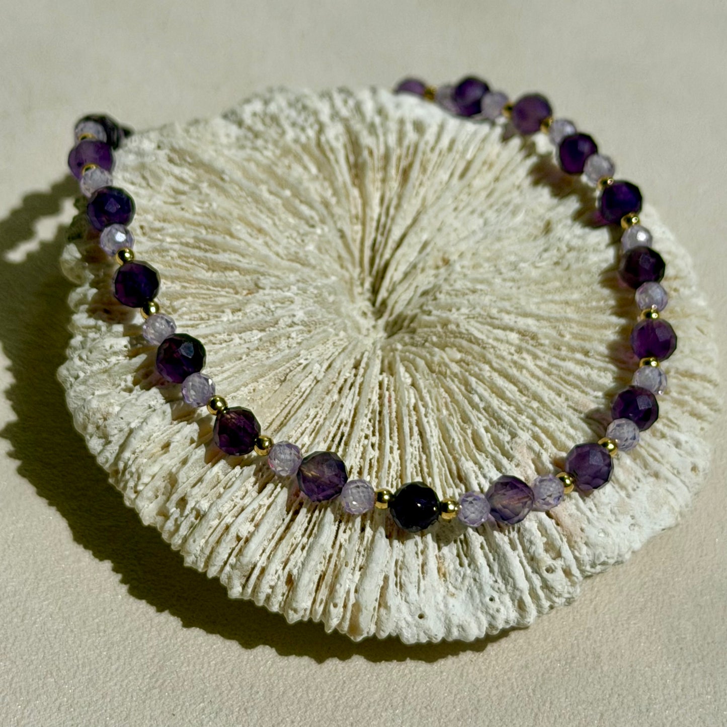 IANTHE - Armband - 925 Silber - Amethyst & Cubic Zirconia