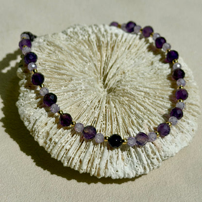 IANTHE - Armband - 925 Silber - Amethyst & Cubic Zirconia