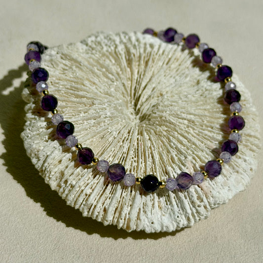 IANTHE - Armband - 925 Silber - Amethyst & Cubic Zirconia