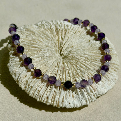 IANTHE - Armband - 925 Silber - Amethyst & Cubic Zirconia