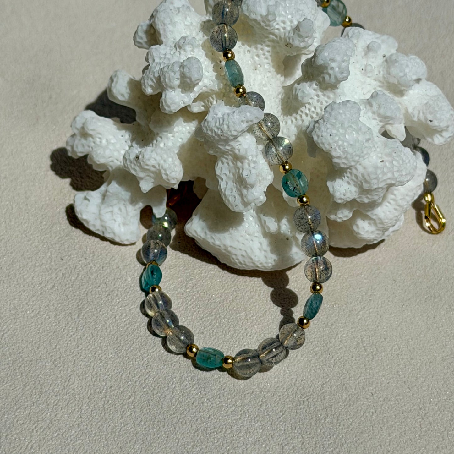 ASTERIA - Armband - 925 Silber - Apatit & Labradorit