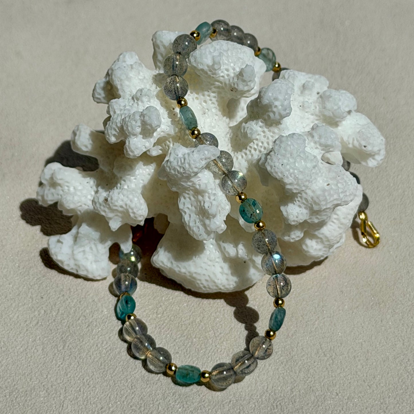 ASTERIA - Armband - 925 Silber - Apatit & Labradorit