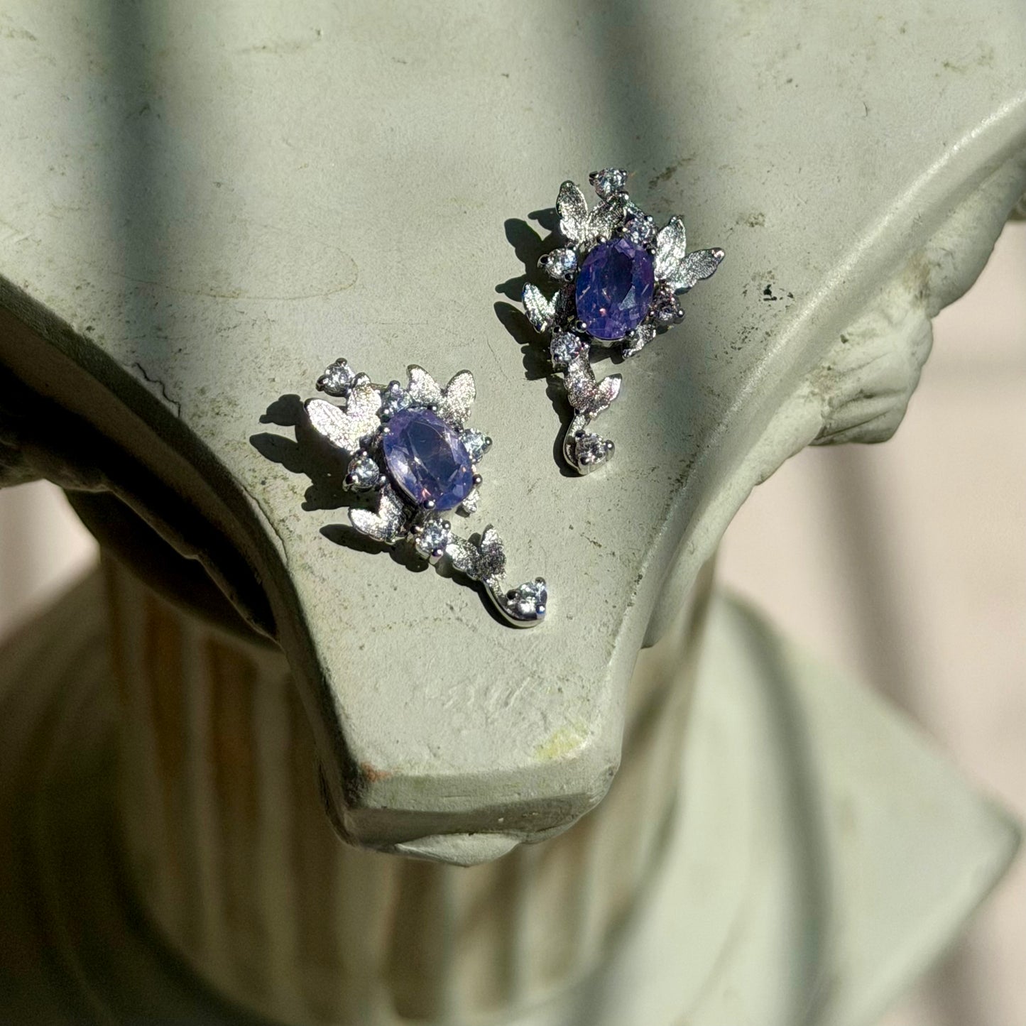 Selene Anhänger - Lavendelmondquarz - 925 Silber