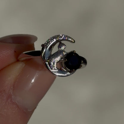 Obsidian Ring - Moon Guardian