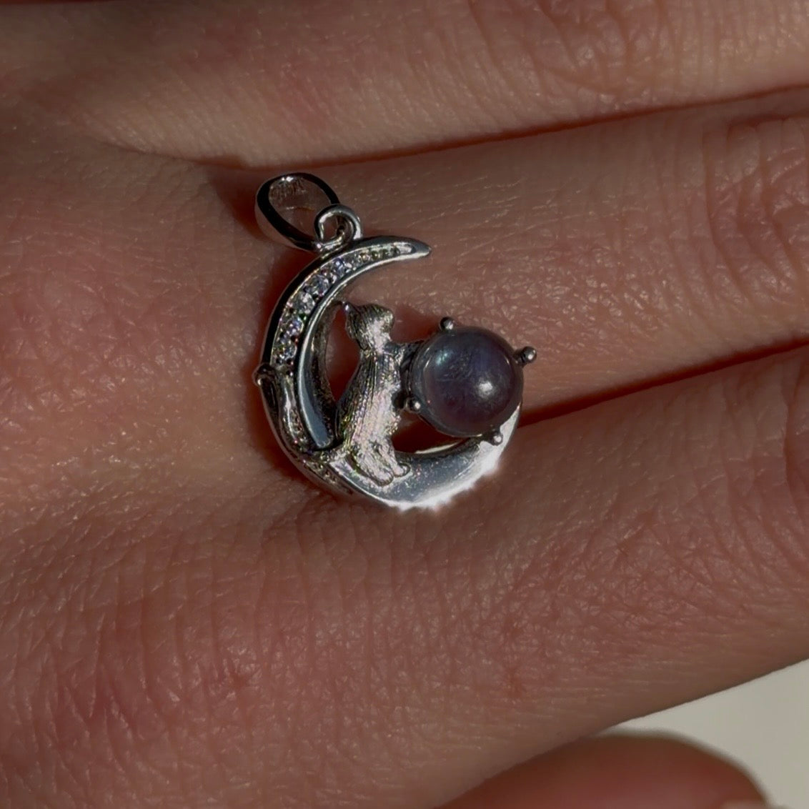 Aquamarin Anhänger - Moon Guardian