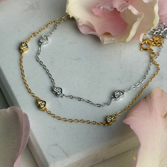 Aphrodite’s Promise – Herzarmband mit Zirkonia