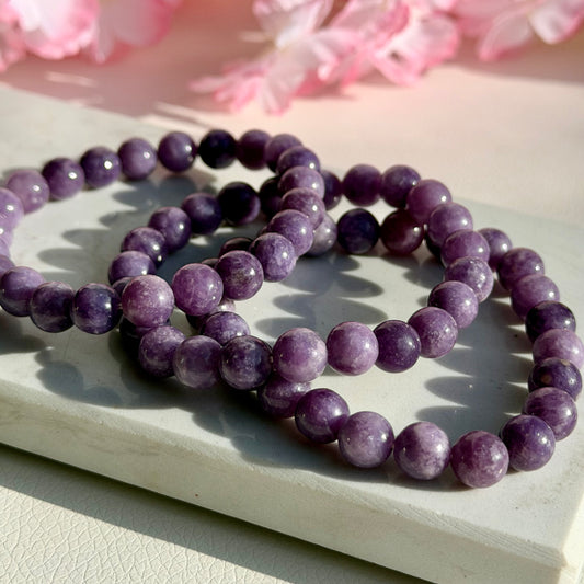 Lepidolith Armband | 8mm Perlen