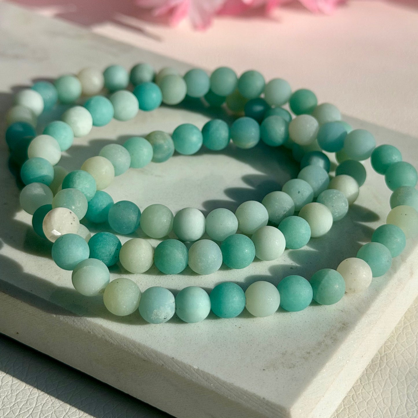 Amazonit Matt Armband | 6mm Perlen