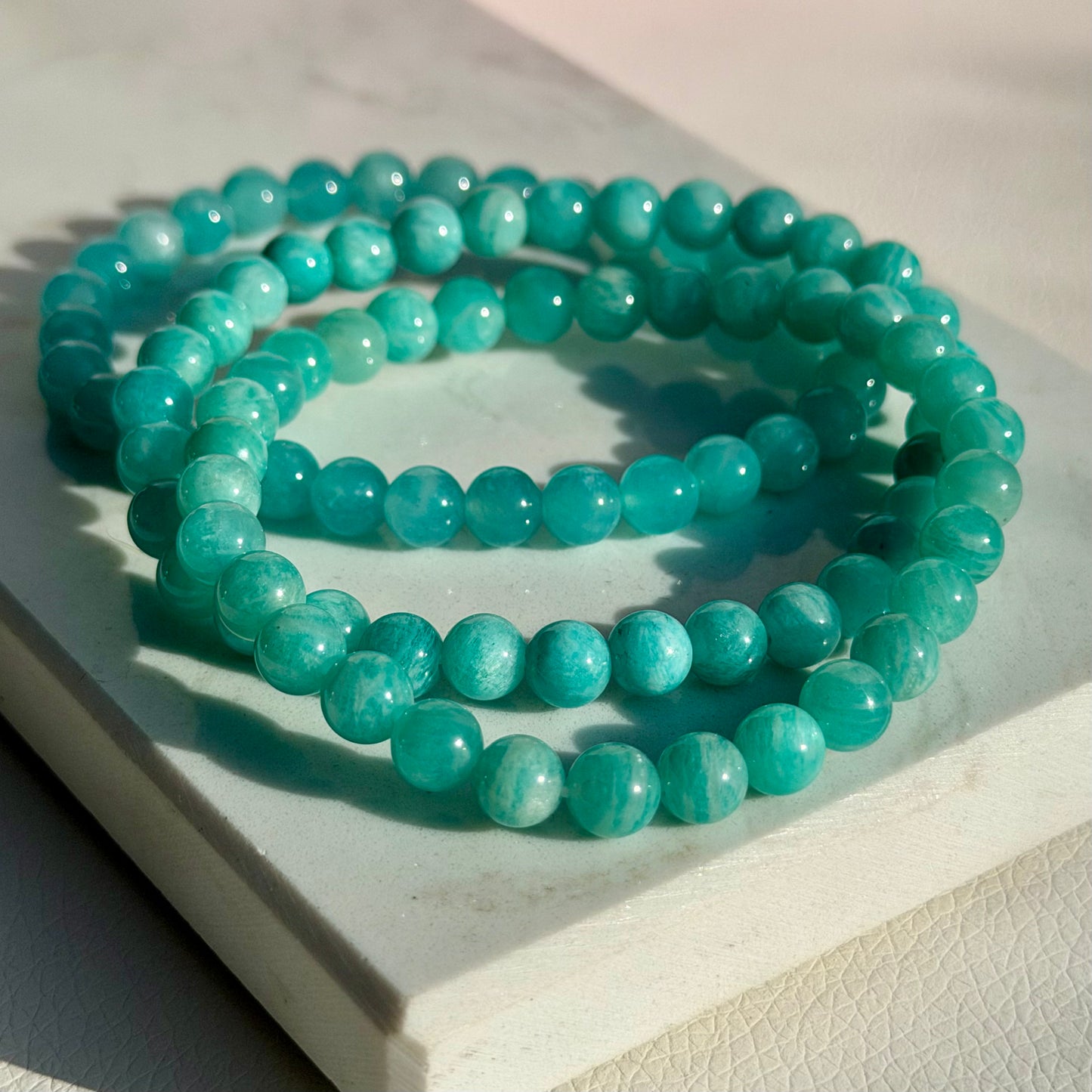 HQ Amazonit Armband | 6mm Perlen
