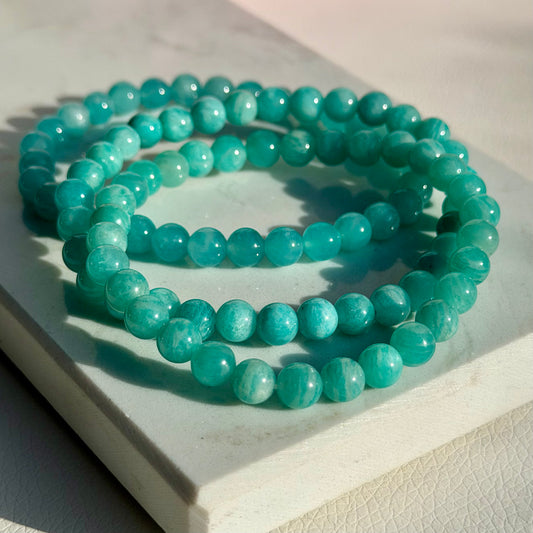 HQ Amazonit Armband | 6mm Perlen