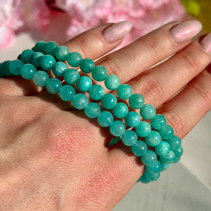 HQ Amazonit Armband | 6mm Perlen