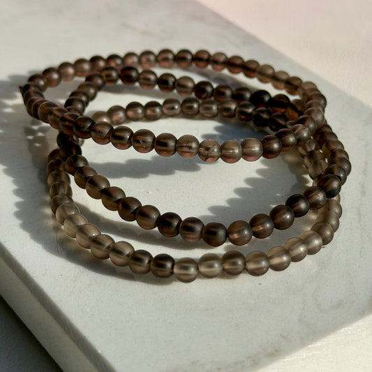 Rauchquarz Armband | 4mm Perlen