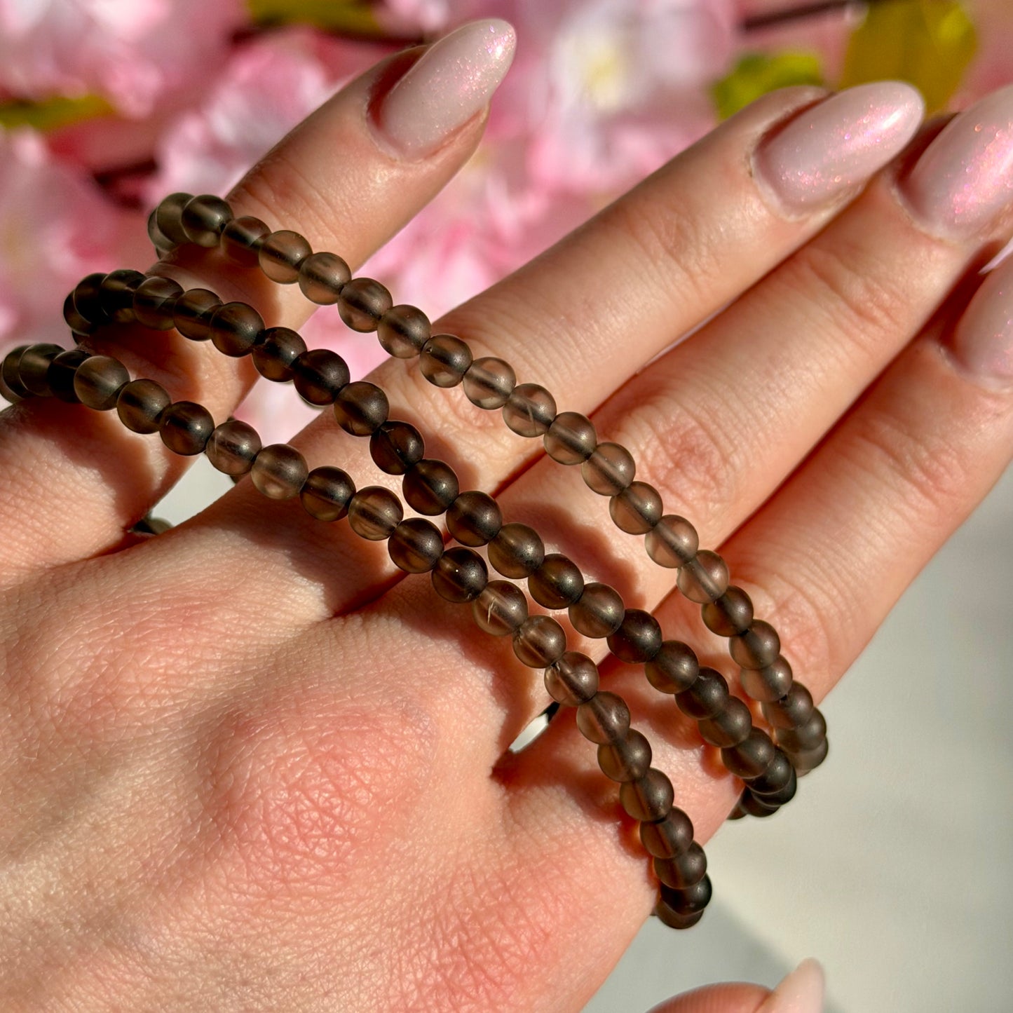 Rauchquarz Armband | 4mm Perlen