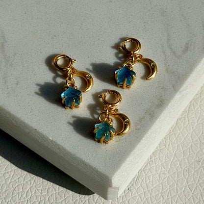 Hestia’s Moonlight Hearth – Aquamarin Charm | 925 Silber vergoldet