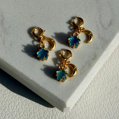 Hestia’s Moonlight Hearth – Aquamarin Charm | 925 Silber vergoldet