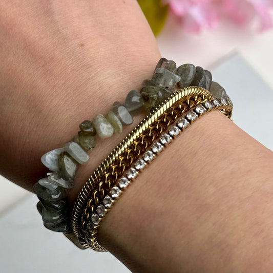 Labradorit Splitter Armband