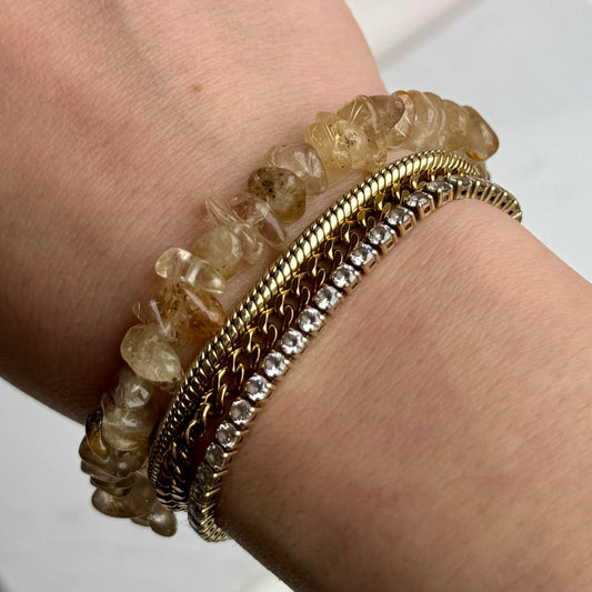 Rutilquarz Splitter Armband