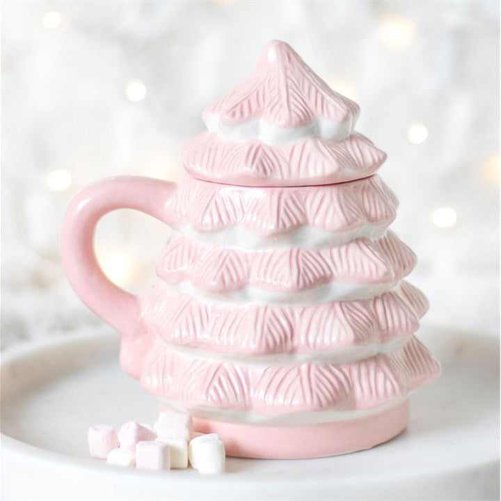 Pinke Weihnachtsbaum Tasse