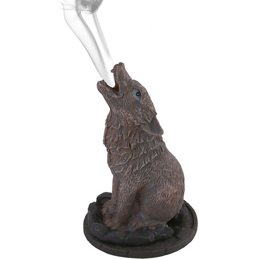 Wolf Räucherkegel Halter