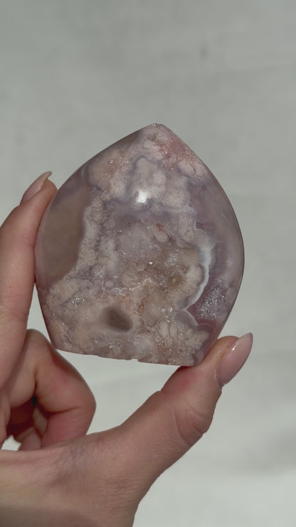 HQ Blumenachat X Amethyst Freiform V