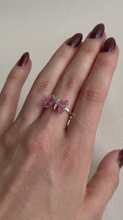 Kore Ring - Rosa Turmalin - 925 Silber