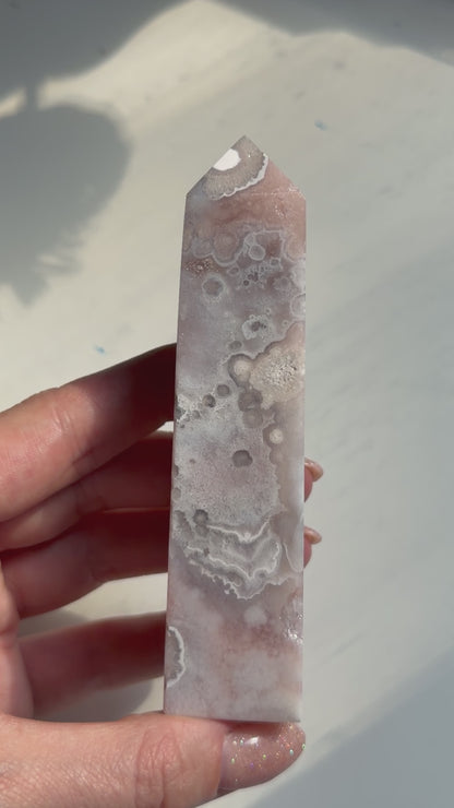 Blumenachat X Amethyst Turm 50XA