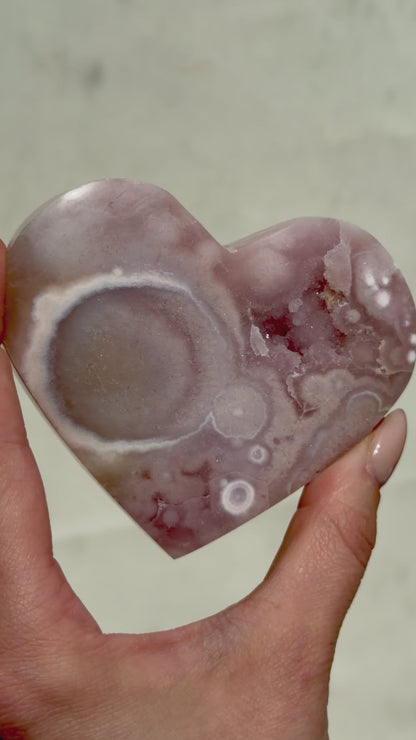 HQ Blumenachat X Amethyst Herz IV