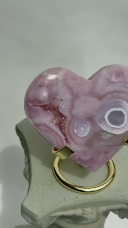 HQ Blumenachat X Amethyst Herz IV