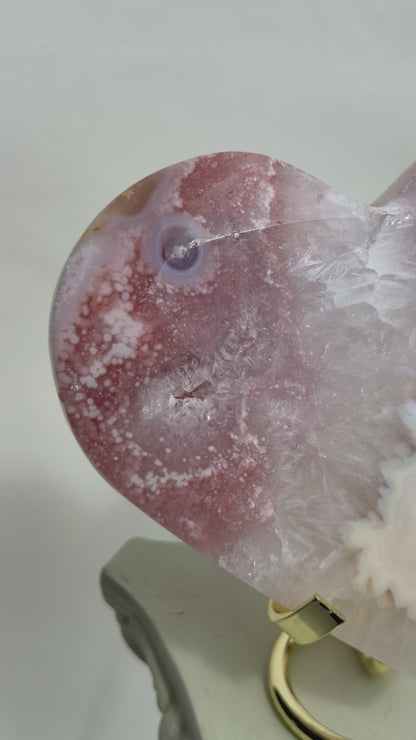 HQ Blumenachat X Amethyst Herz III