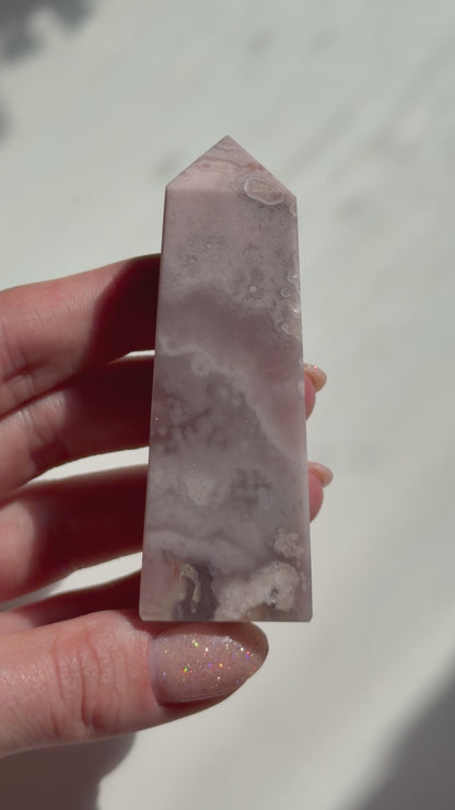 Blumenachat X Amethyst Turm 27FP